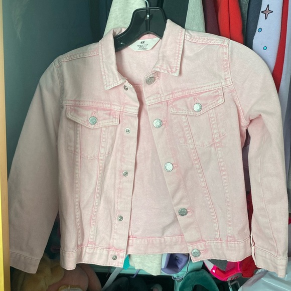 H&M Other - Little girls size 7 pink denim jacket, worn once.